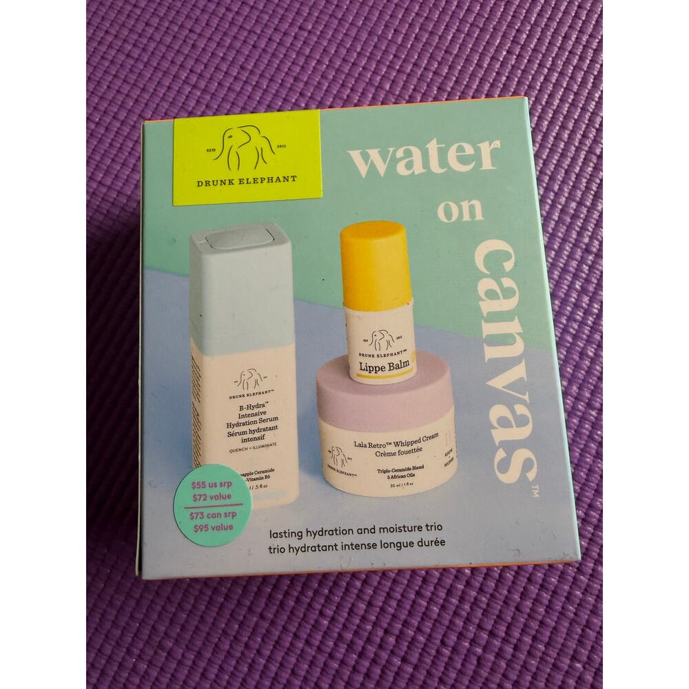 New Drunk Elephant The Watercolors Set: Protini Moisturizer, B-Hydra & Lip Balm